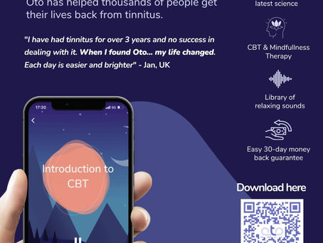 Attention tinnitus sufferers! Enter OTO1284 for your 30% discount. Try it free for 7 days